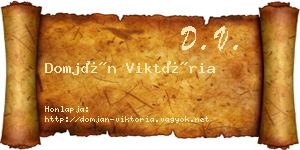 Domján Viktória névjegykártya